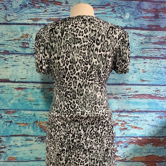 5 for $25 - Animal Print Short Sleeved Dress - Picture 5 of 9